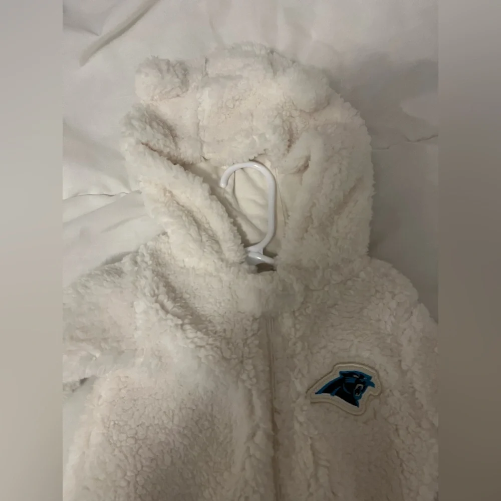 NFL Shop Carolina Panthers Hooded Full-Zip Sleeper Teddy Fuzzy Cozy Bunting